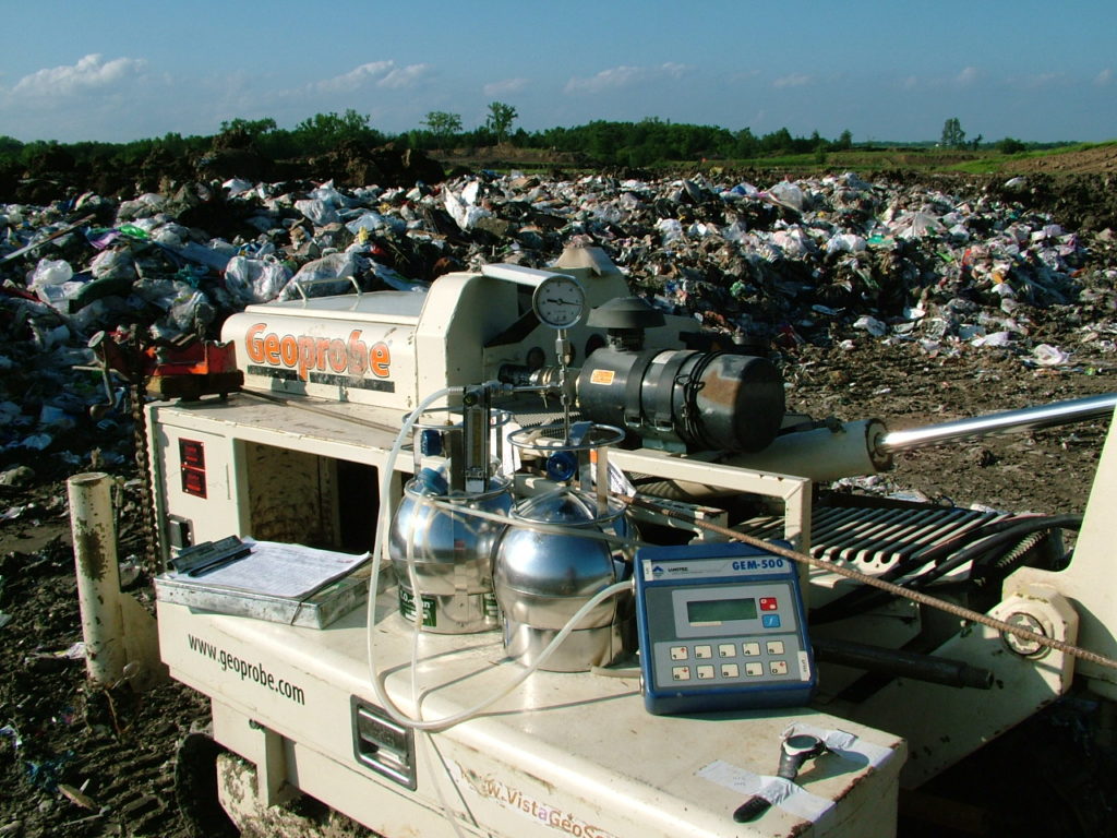 Landfill Tier 2 Sampling Geoprobe and Summa Cannisters