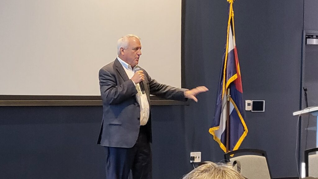 Gov. Bill Ritter Jr. speaking at the 2025 CEMS Fall Conference