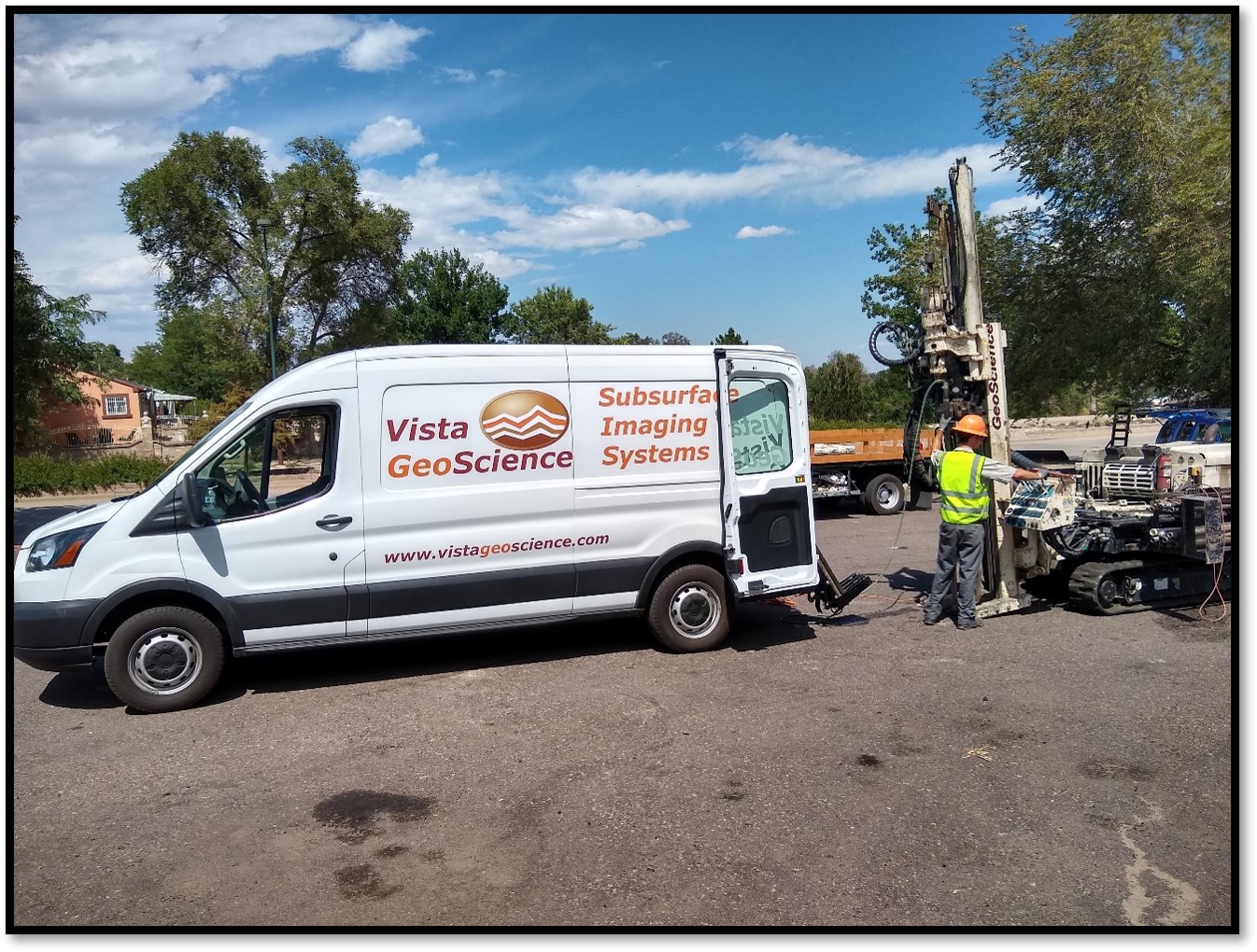 Vista GeoScience subsurface imaging field crew and equipment